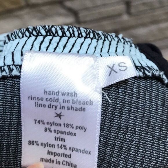 Marysia Sarento Bikini Bottom Azure Blue Black Trim Buttons  XS - Picture 10 of 15